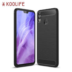 Caixa macia do telefone do silicone da fibra TPU do carbono para a honra 8x de Huawei
