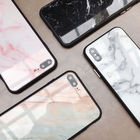 Marble Glass Phone Case for iPhone X 8 7 6S 6 Plus Fashion Tempered Glass Coque Back Cover Cases for Apple