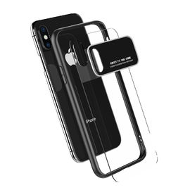 Caixa clara à prova de choque luxuosa do telefone para a caixa de vidro moderada x do telefone de Iphone transparente